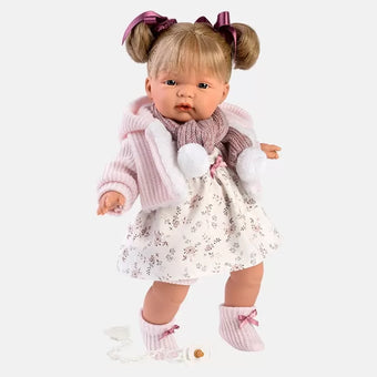 Papusa Llorens 38 cm Joelle - papusa cu sunete, papusa care plange