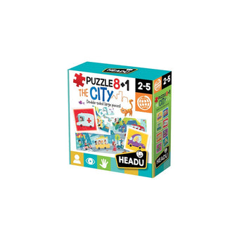 Puzzle HEADU 8+1 Oras Puzzle copii 4 piese