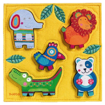 Puzzle Djeco lemn si fetru Jungla - copilaresti.ro