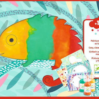 Set creativ Djeco Bebe apasa si picteaza - pictura copii 18 luni