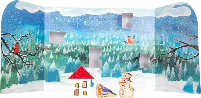 Calendar Advent cu jucarii de lemn Iarna in padure - Calendar advent copii Small Foot Legler