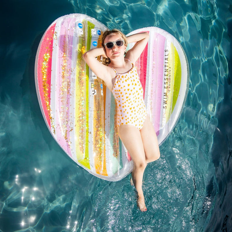 Saltea gonflabila copii pentru piscina Inima cu Sclipici Swim Essentials