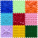 Covoras ortopedic copii - Set Curcubeu - Ortonature - Rainbow melody