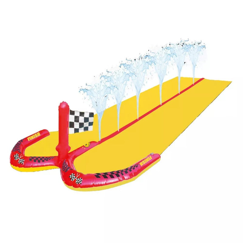Tobogan cu apa pentru 2 copii -  Waterslide Swim Essentials - Racing - jucarii de exterior - tobogan gonflabil apa pentru intreceri
