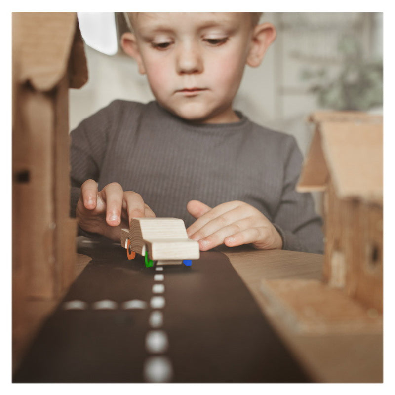 Masinuta si Traseu auto jucarie Highway CAR - Sosea auto flexibila de jucarie  Waytoplay - Highway Waytoplay masinuta lemn inclusa