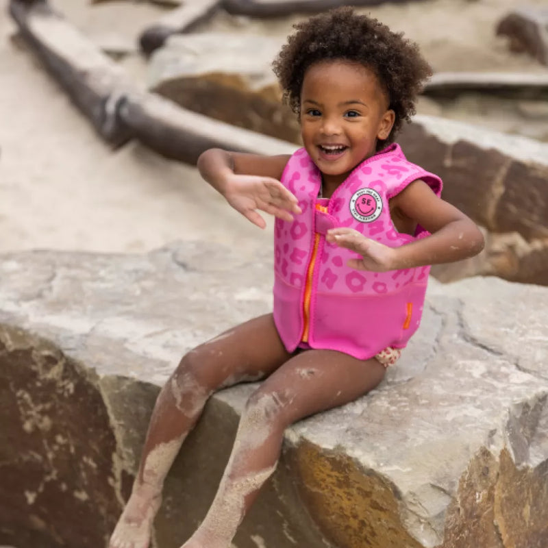 Vesta de inot copii 2- 6 ani Swim Essentials - model leopard roz
