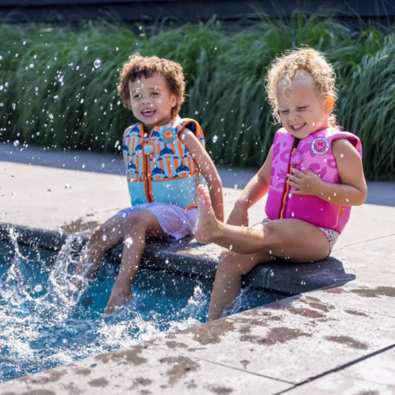 Vesta de inot copii 2- 6 ani Swim Essentials - model leopard roz