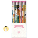 10 Creioane Hb Cu Model Si Radiera Lucille, Djeco.