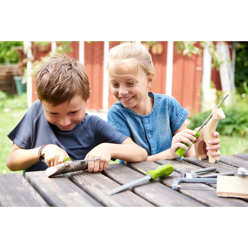 HABA Terra Kids Set pile si raspele pentru lemn - bricolaj lemn copii