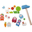 Joc de constructii ciocan si cuie HABA Muuu si Beee - copilaresti.ro