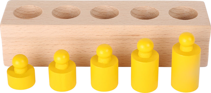 Cilindri Montessori - joc invata marimile Small Foot Legler