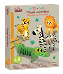 Set de creatie copii - metoda impaturire acordeon - Animale din savana Crea Lign'