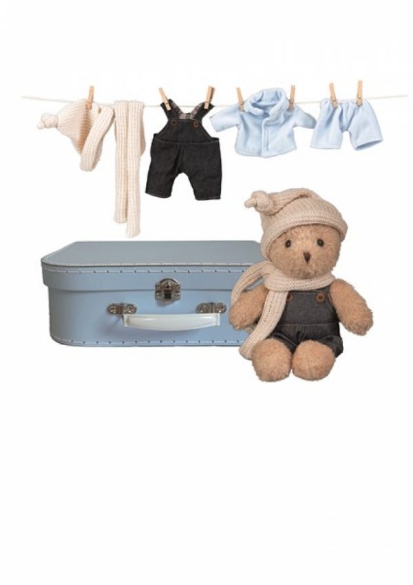 Morris - ursuletul cu valiza - Egmont toys - ursulet de plus cu hainute de schimb