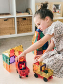 Set Magnetic Connetix - Set constructie magnetic masini Motion PACK Connetix - 24 de piese magnetice