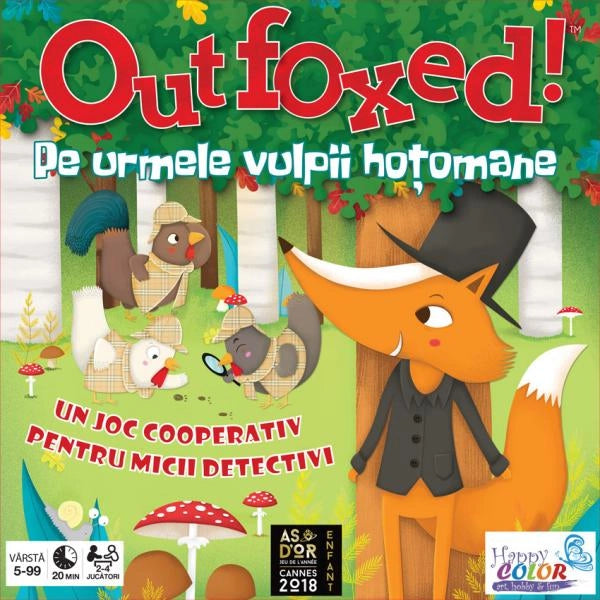 Joc Outfoxed - Pe urmele vulpii hotomane - Joc de cooperare copii - Gamewright