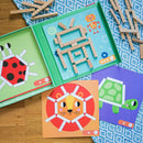 Joc creeaza cu bete matematice - joc creativ forme geomterice lemn