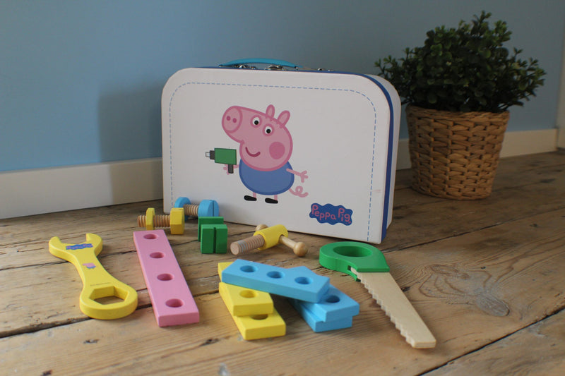 Jucarii Peppa Pig - Set unelte de lemn George - Barbo Toys
