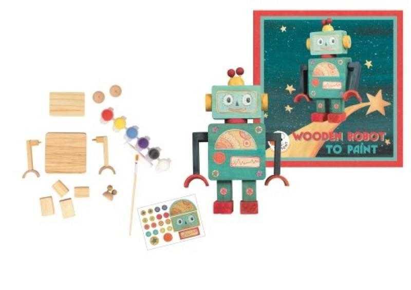 Set pictura robot din lemn - copilaresti.ro