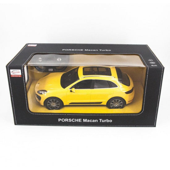 Masina Cu Telecomanda Porsche Macan Turbo Galbena Scara 1 La 14
