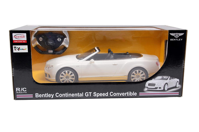Masina Cu Telecomanda Bentley Continetal Gt Alb Cu Scara 1 La 12