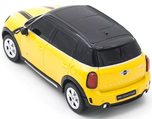 Masina Cu Telecomanda Mini Cooper Galbena Cu Scara 1 La 24