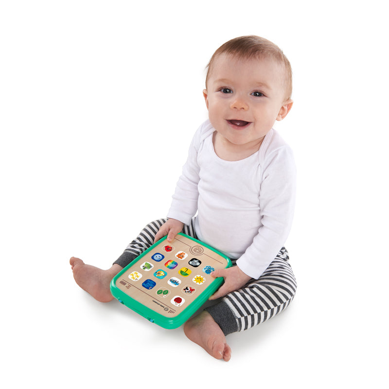 Tableta Baby Einstein - bebe invata limbi straine - MAGIC TOUCH CURIOSITY TABLET™ HAPE Jucarie interactiva de lemn