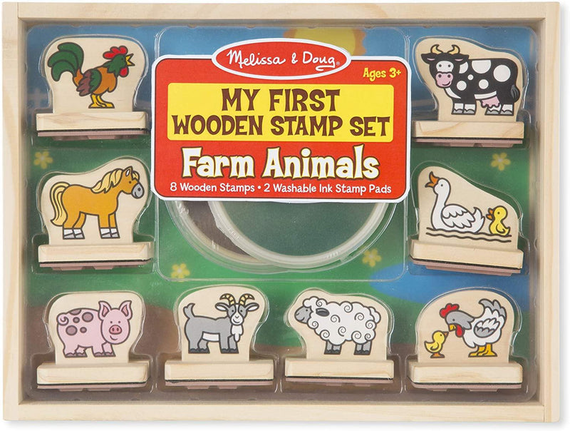 Primele mele stampile Animale de la ferma Melissa and Doug - copilaresti.ro
