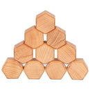 Cuburi de construit lemn lacuite cu ulei de nuca GOKI - copilaresti.ro