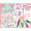 Atelier creativ Djeco, O lume pentru fete - Colaj zane pentru copii