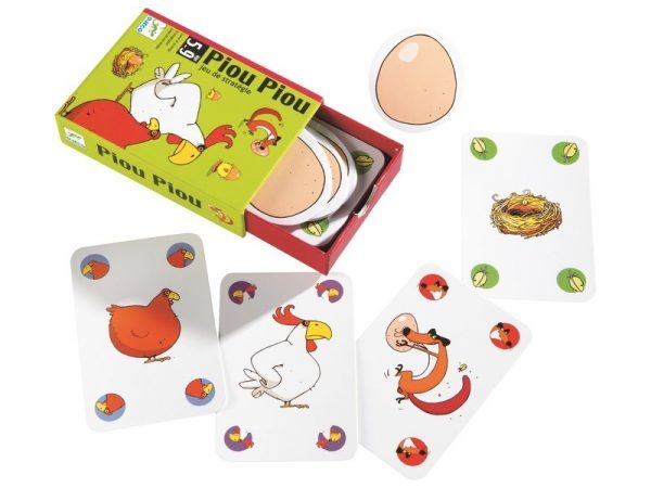 Joc de carti Djeco Piou Piou - joc de strategie copii 5-9 ani