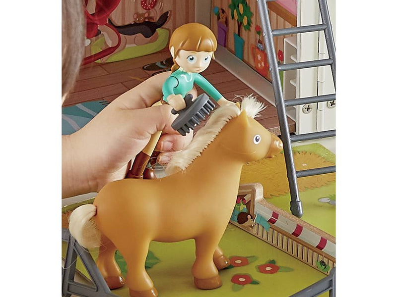 Casuta de papusi cu figurine - Set de joaca La ferma cu ponei HAPE