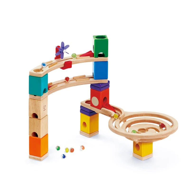 Traseu cu bile din lemn - HAPE Quadrilla - Marble run race to the finish