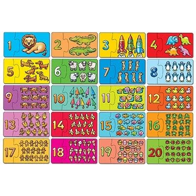 Puzzle Potriveste Si Numara De La 1 La 20  Match And Count