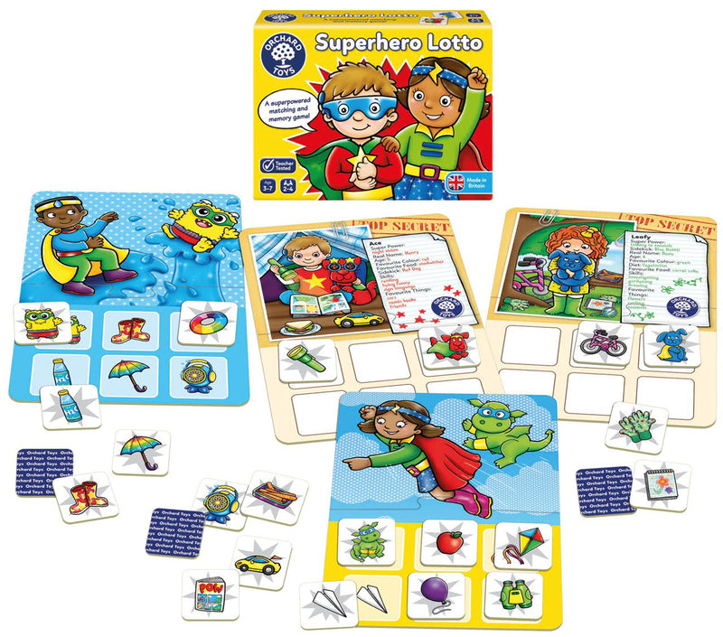 Joc Educativ Supererou Superhero Lotto Orchard Toys