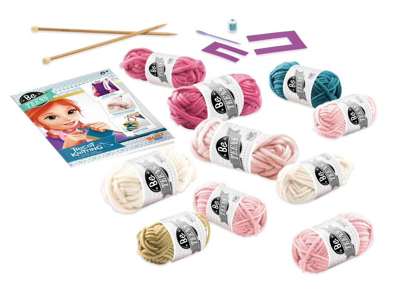Kit Pentru Tricotat copii 8 ani " Set creatie fete - Invata sa tricotezi BUKI France