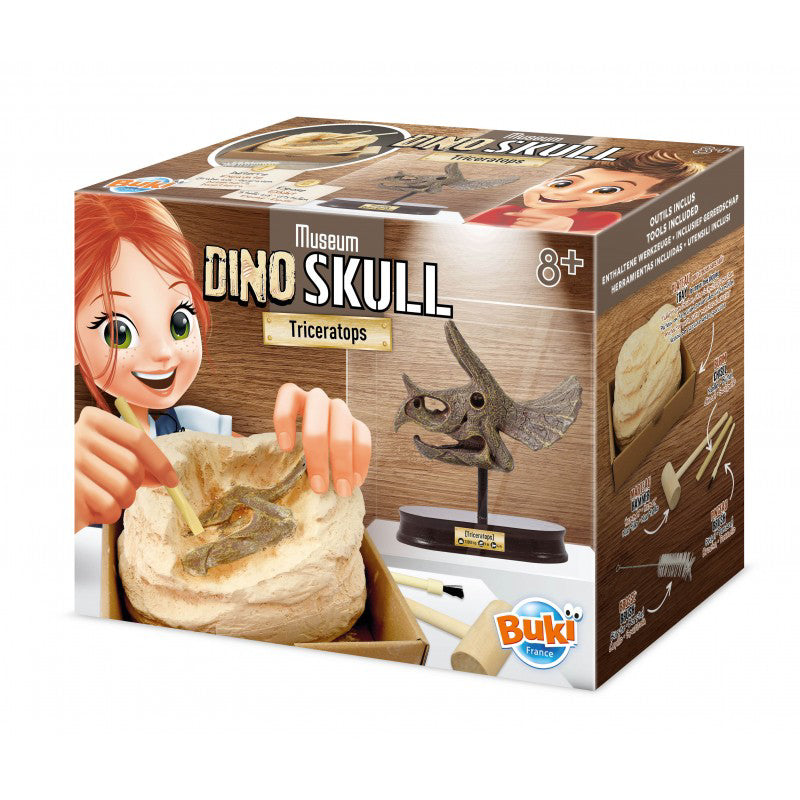Kit De Sapat - Craniu Triceratops - Joc sapa si descopera dinozauri - Set excavare copii