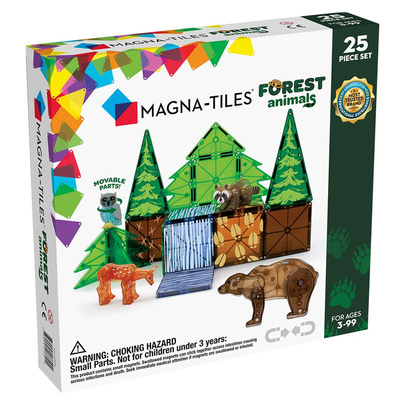 Magna-Tiles Forest Animals, set magnetic - set de constructii magnetice cu animale ale padurii