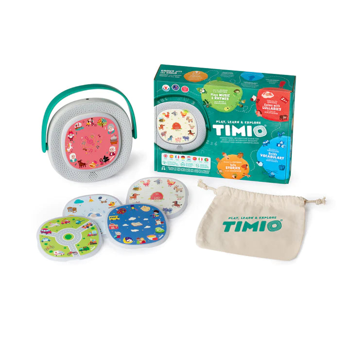 Timio Starter Kit - jucarie interactiva copii 2-6 ani - player audio fara ecrane - jucarie educativa interactiva