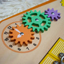 Joc din lemn incuie si descuie - Busy Board lemn incuietori - Max and Lea - Placa senzoriala incuietori