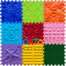 Covoras ortopedic copii - Set Curcubeu - Ortonature - Rainbow melody