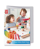 Traseu cu bile din lemn - HAPE - Marble Run race track - Pista cu bile Crazy Roolers Stack Track HAPE