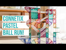 Set Magnetic Connetix - Marble Run - Traseu cu bile - 106 piese culori pastel - Connetix Ball Run Pastel