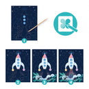 Joc creativ de razuit Cosmos - joc motricitate fina