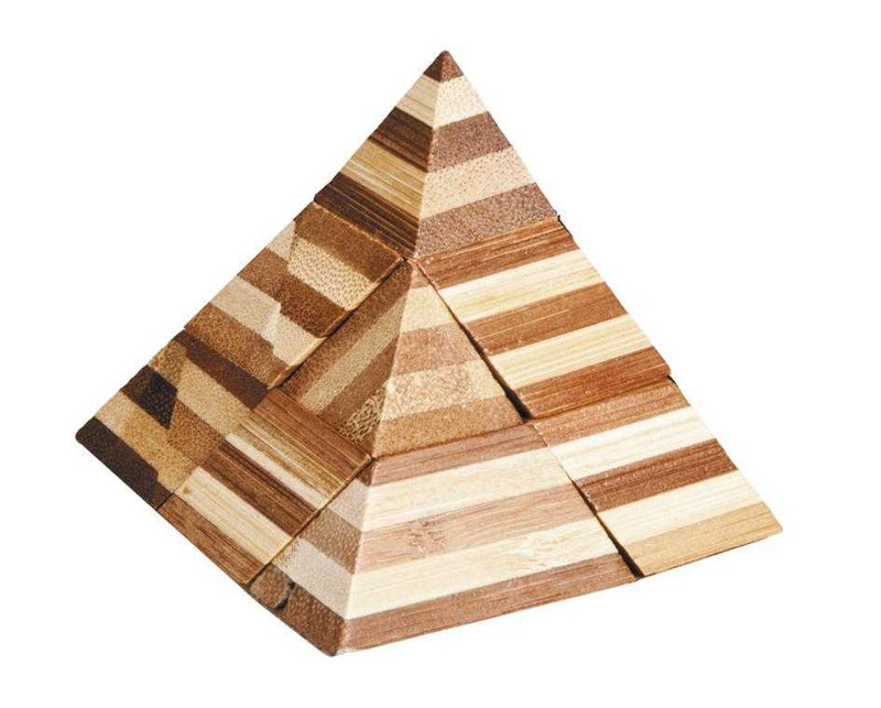 Joc Logic Iq Din Lemn Bambus 3D Pyramid