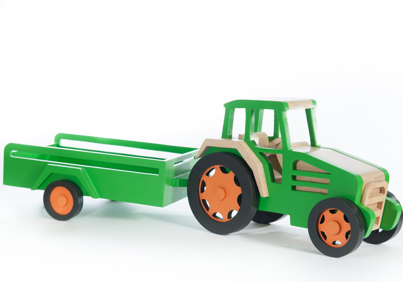 Jucarii Montessori Tractor Cu Remorca, Marc Toys