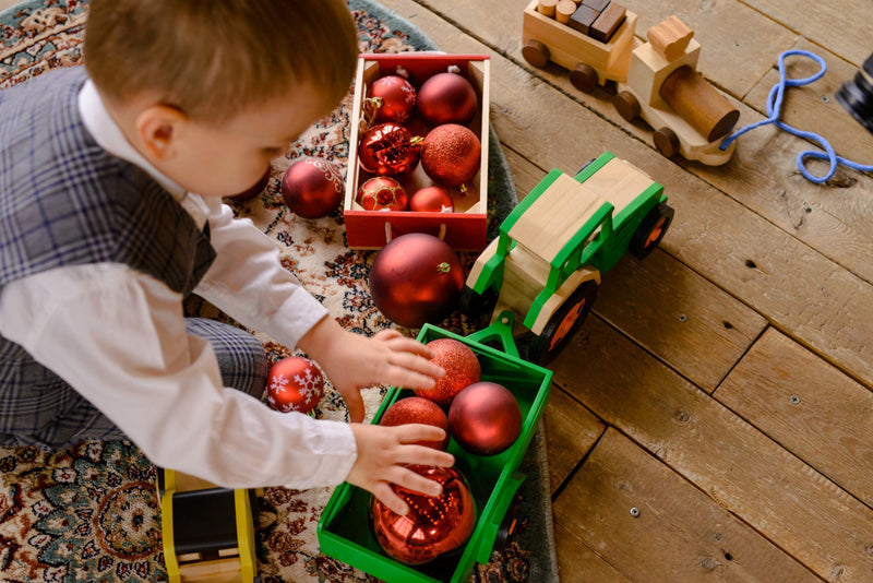 Jucarii Montessori Tractor Cu Remorca, Marc Toys