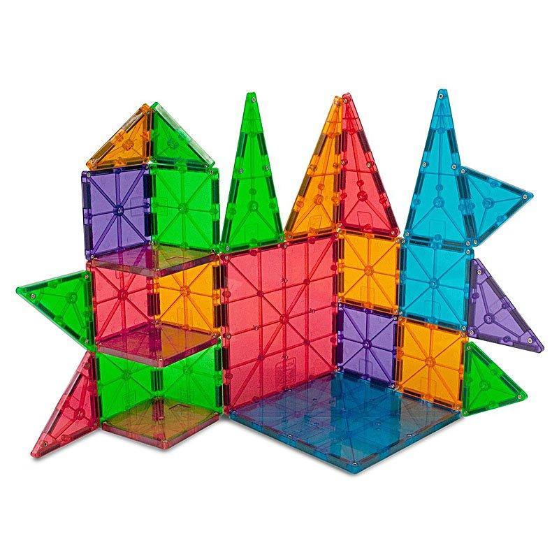Magna-Tiles Clear Colors set magnetic 100 piese - copilaresti.ro