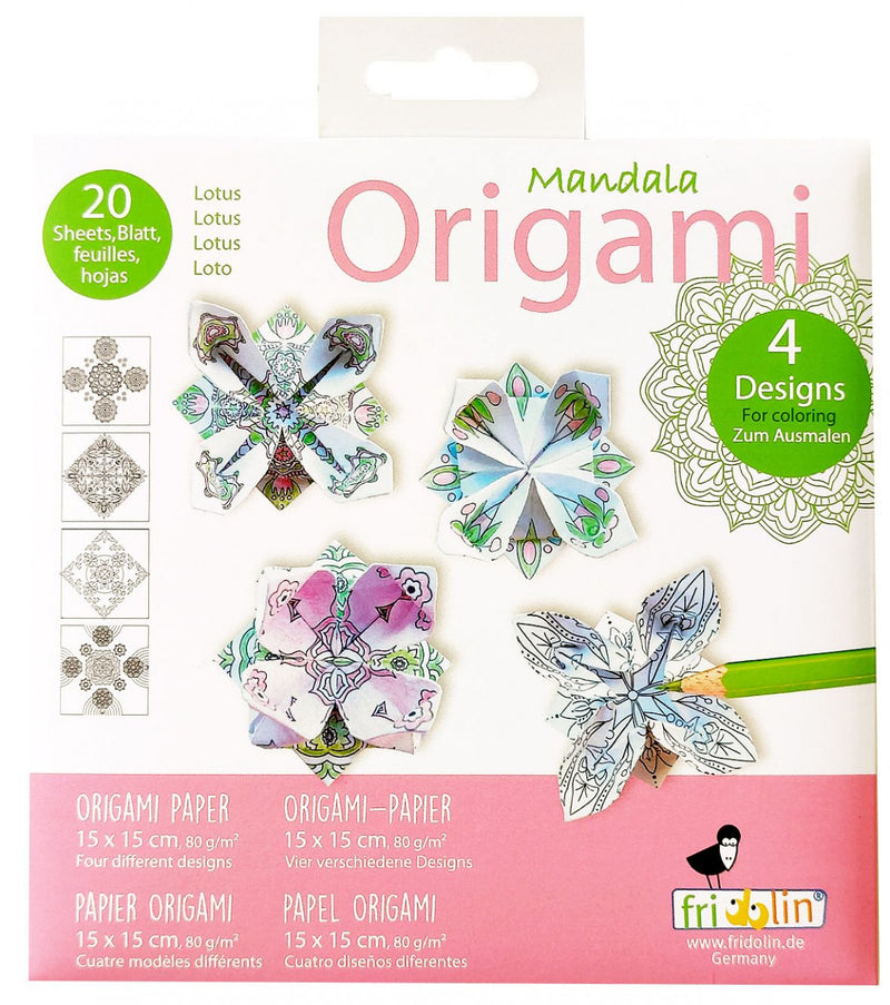 Origami Fridolin, Mandala De Colorat