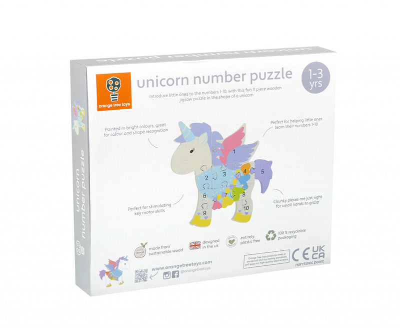 Puzzle Din Lemn Unicorn, Orange Tree Toys