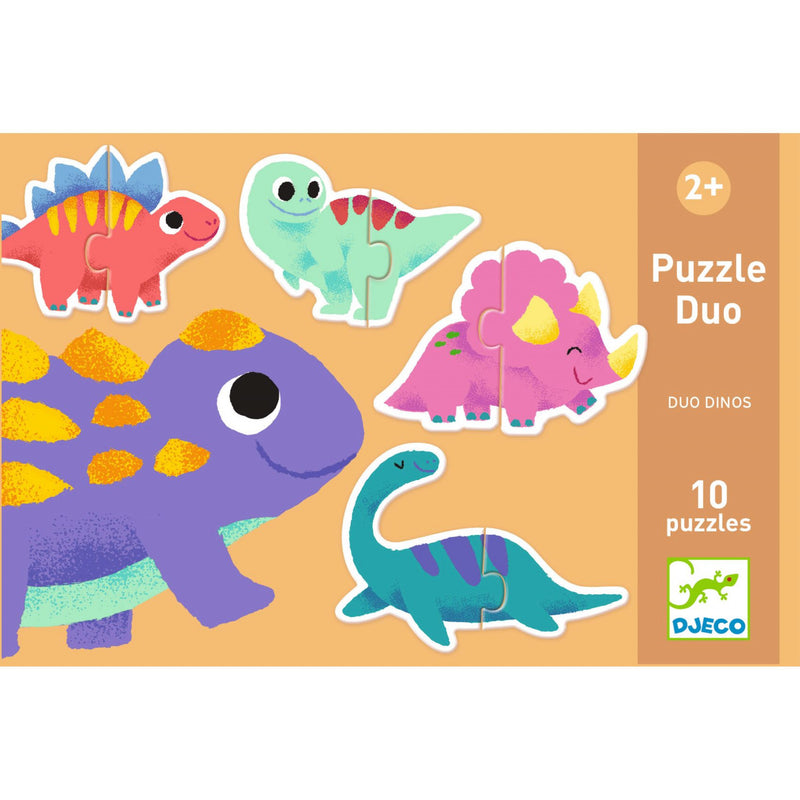 Puzzle Duo Micii Dinozauri, Djeco